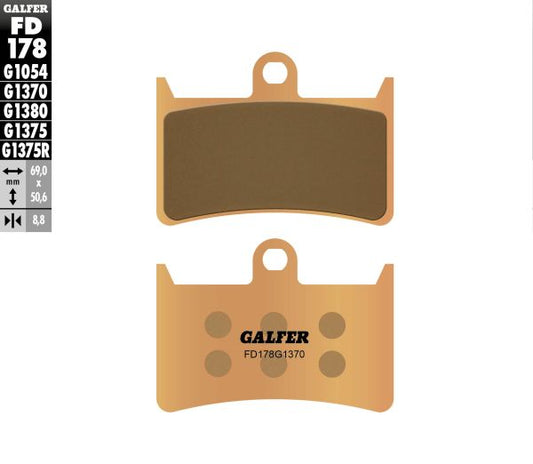 PASTILLAS DE FRENO GALFER STREET SINTERIZADA FD178-G1370 MOTO 