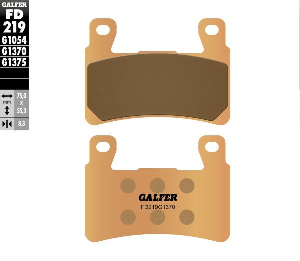 PASTILLAS DE FRENO MOTO GALFER STREET SINTERIZADA  FD219-G1370 