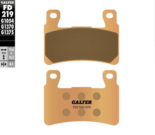 PASTILLAS DE FRENO MOTO GALFER STREET SINTERIZADA  FD219-G1370 