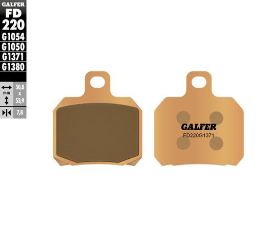 PASTILLAS DE FRENO GALFER STREET SINTERIZADA FD220-G1371  MOTO 