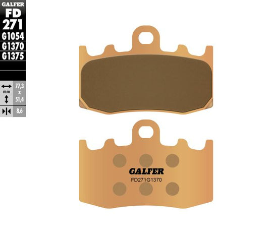 PASTILLAS DE FRENO GALFER STREET SINTERIZADA FD271-G1370 MOTO 