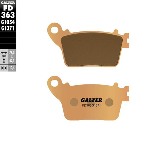 PASTILLAS DE FRENO MOTO GALFER STREET SINTERIZADA FD363-G1371 