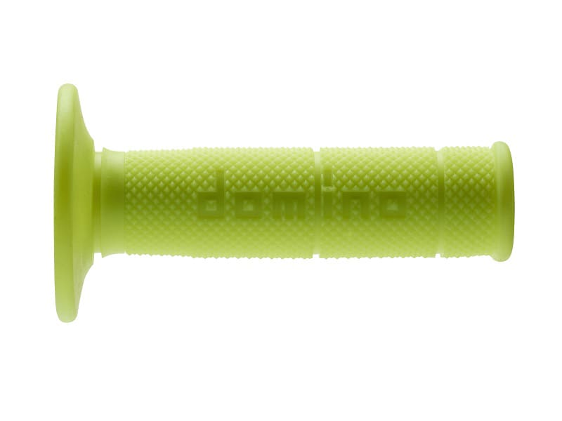 PUÑOS DOMINO OFF ROAD CERRADOS D 22 MM L 118 MM CROSS Y ENDURO COLOR AMARILLO FLUOR