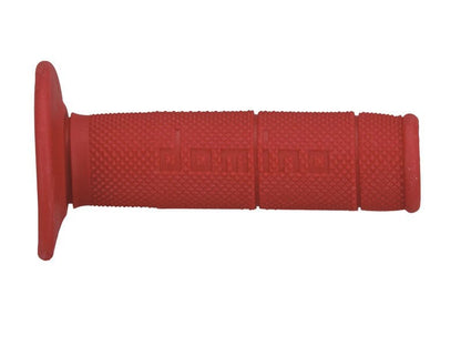 PUÑOS DOMINO OFF ROAD CERRADOS D 22 MM L 118 MM CROSS Y ENDURO COLOR ROJO